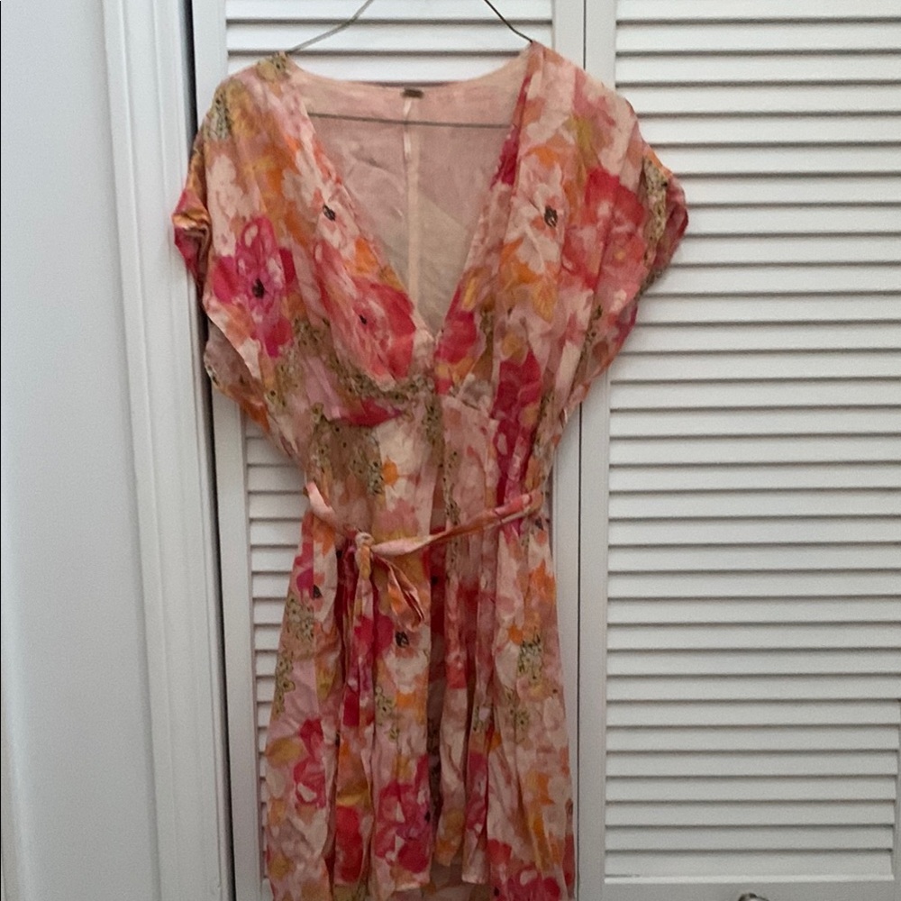 Free People Floral Pink Dress